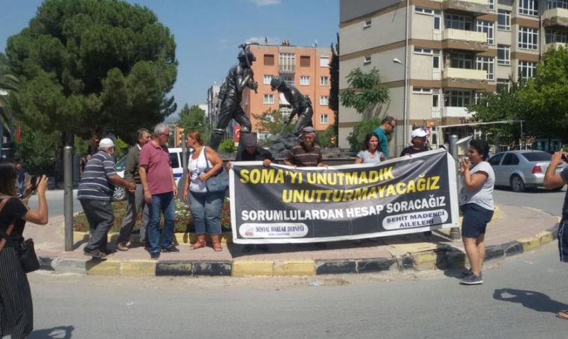 SHD ve Aileler, Katliamın 39. ayında da Soma için Adalet talebiyle sokaktaydı…