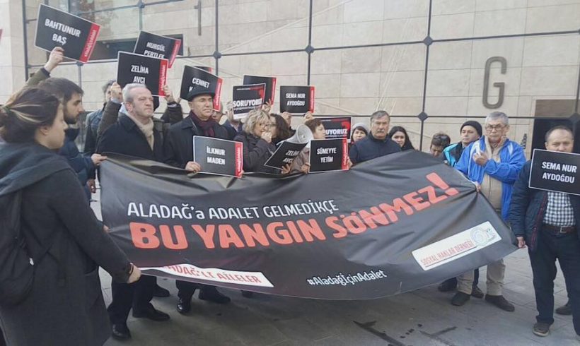 SHD Aladağ için Adalet Talebiyle Taksim’de Eylem Yaptı