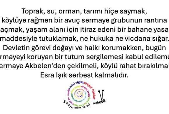 Esra Işık’ı serbest bırakın Esra Işık’ı serbest bırakın